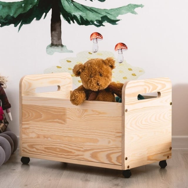 Bac coffre à jouets à roulettes Kappla