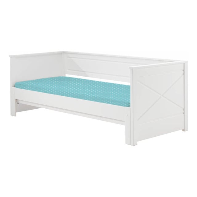 Lit banquette avec sommier extensible 90x200 blanc