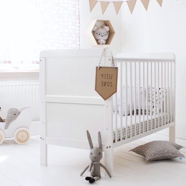 Lit Bébé 70x140 Blanc Classic - Lit Pour Bébé Mixte - Woodies