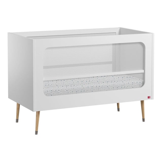 Lit bébé avec filet transparent Bosque Vox 60x120 blanc