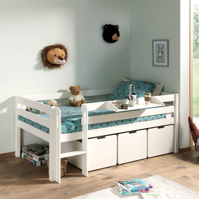 Lit En Hauteur Compact Blanc - PICOMSLD7114 - Vipack