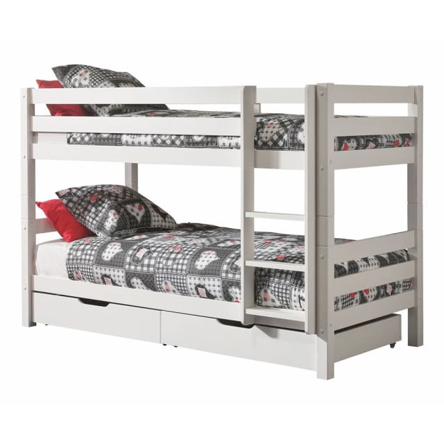 Lit superposé basse hauteur H140CM blanc Milo