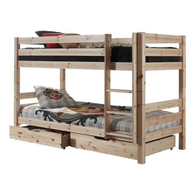 Lit superposé bas H140CM nature Milo PISBZG10 PINO Vipack 