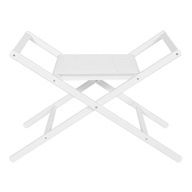 Support couffin bébé ou panier Moïse en bois laqué blanc - Bellamy