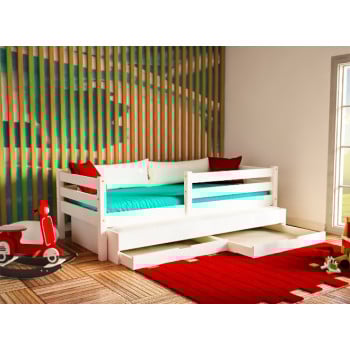 Lit banquette gigogne Terra blanc
