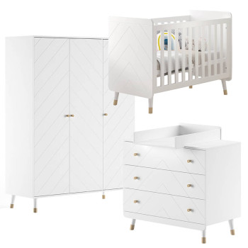 Pack chambre bébé King Billy blanc Billy