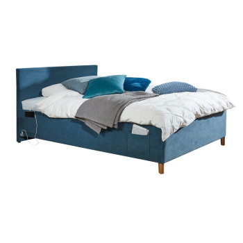 Lit matelassé tissu bleu 140x200 Cool