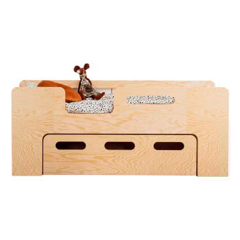 Petit lit 70x140 avec tiroir Pipa naturel