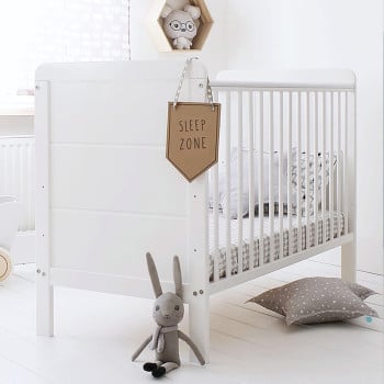 Lit bébé Modern blanc 60x120