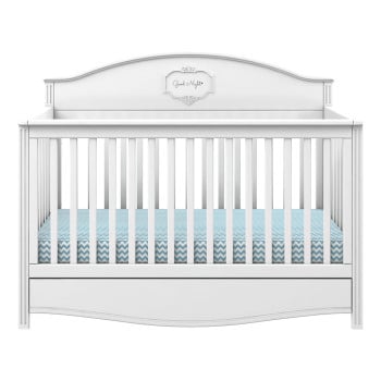 Lit bébé à barreaux américain blanc coton