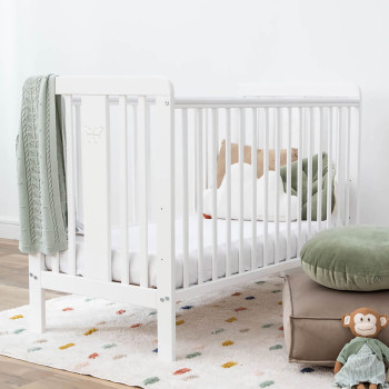 Barrière Amovible Lit Bébé 60x120 Blanche - Woodies