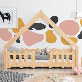 Lit maison façon cabane montessori Bato kid