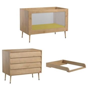 Lit bébé avec commode à langer Bosque Vox Oak