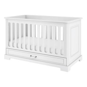 Lit bébé avec tiroir 70x140 Lys blanc