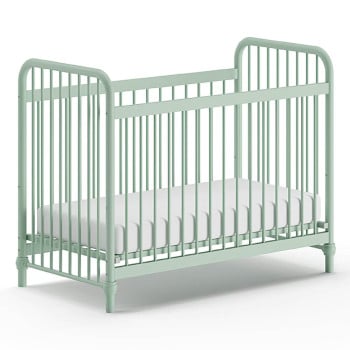Lit bébé Mat Olive Green 60x120 en métal Bronxx