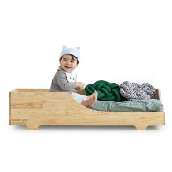 Lit bois naturel Montessori Yolo Baby