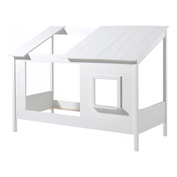 Lit Cabane Haut Toit Blanc House - HB902614 - Vipack