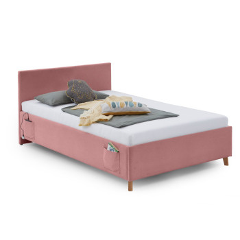 Lit matelassé tissu rose 140x200 Cool