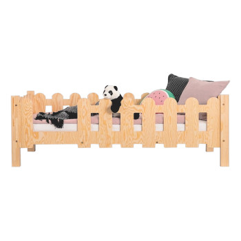 Lit enfant avec barrière de sécurité en bois Olaf B Kid