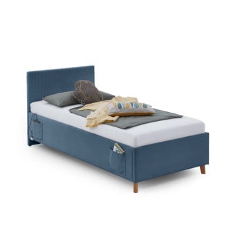 Lit matelassé tissu bleu 90x200 Cool