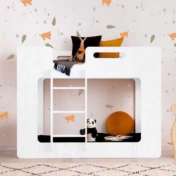 Lit superposé enfant blanc Simba