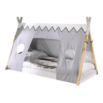 Lit tipi Montessori avec toile 90x200
