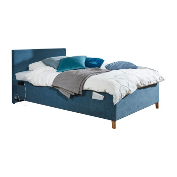 Lit matelassé tissu bleu 120x200 Cool