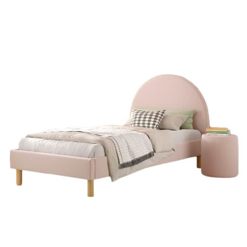 Ensemble lit 1 place enfant + pouf Moon rose