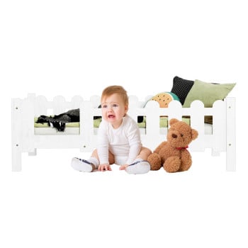Petit lit pour enfant avec barrière blanc Olaf B Baby