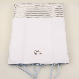 Matelas à langer Bambino avec broderie voiture et tissu doux, pour un change agréable et pratique - Pony Design