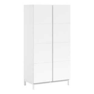 Armoire blanche 2 portes Eva de Vipack au design moderne pour chambre enfant