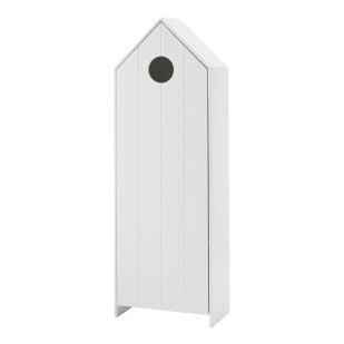Armoire blanche cabine de plage Deauville pour chambre enfant