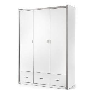 Armoire chambre enfant 3 portes Ugo blanche
