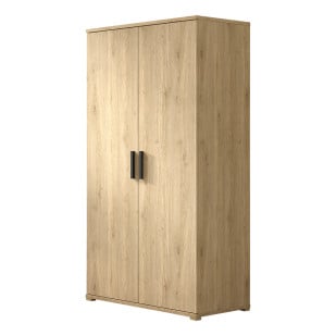 Armoire enfant 2 portes SAM, finition décor chêne, par Vipack, élégante et spacieuse, disponible chez le Jurassien