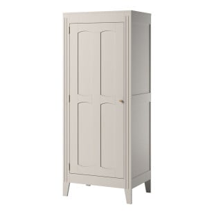 Armoire Milenne beige sable avec une porte sculptée et un design raffiné, idéale pour organiser les vêtements et accessoires de bébé dans une chambre élégante - marque Vox - Jurassien.