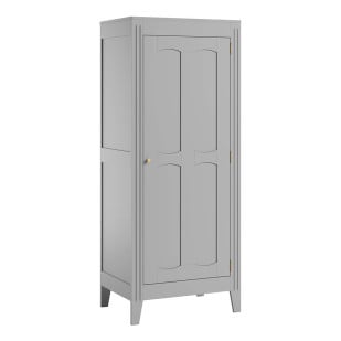 Armoire Milenne 1 porte Vox gris avec barre de penderie - 4021448