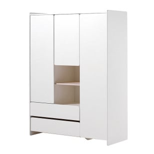 Armoire scandinave pour enfant blanche Kimy 3 portes