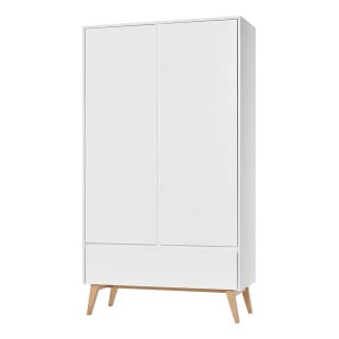Armoire de chambre enfant Swing bois et blanche de Pinio