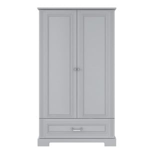 Armoire avec tiroir enfant grise 2 portes Lys