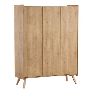 Armoire enfant 3 portes finition chêne naturel – collection Vintage Vox