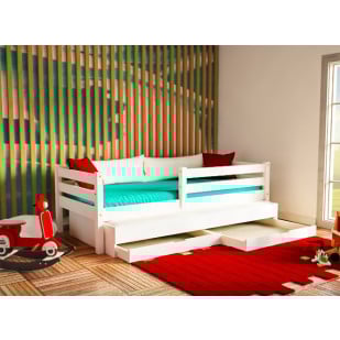Banquette lit gigogne pour enfant Terra blanc · Kidsgreen