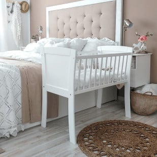 Lit Berceau Bébé 90x40 Blanc Classic - Couchage Bébé Woodies