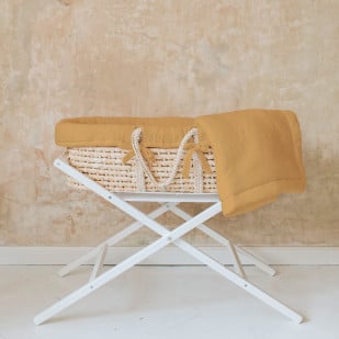 Set panier de Moïse sur pied avec habillage orange