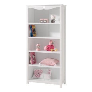 Bibliothèque fille Coeur blanche