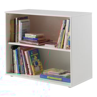 Bibliothèque pour lit surélevé blanc Milo