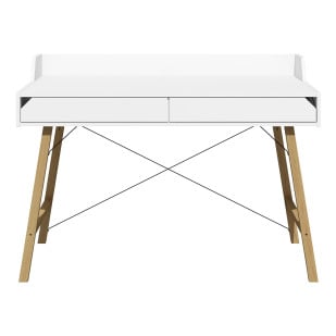 Bureau enfant scandinave Ström blanc et bois