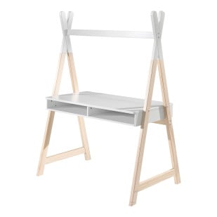 Bureau Tipi bois et blanc kimy