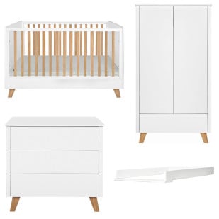 Chambre bébé complète blanche Zaza pas chère