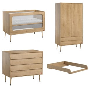 Chambre de bébé complète Bosque Vox Baby Oak chêne