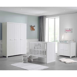 Chambre bébé mixte King-size Blos blanche